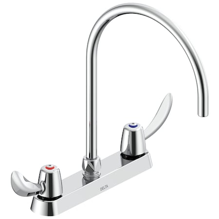 Delta Commercial 26C3 8 In Cast Deckmount In Chrome 26C3972-R7