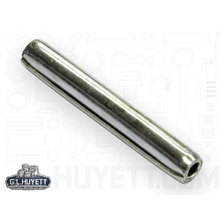 Huyett Coiled Spring Pin, Standard Duty, Zinc Plated High Carbon Steel, 6 mm Dia x 30 mm Length SPCMZ-060-030