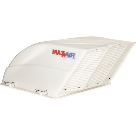 Maxxair Vent Exterior Mount, Dome Type Ventilation Cover, Vented On One Side, White 00-955001
