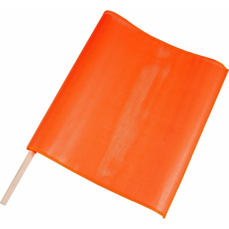 Brady Roll-Up Warning Flag Sign, 24in H x 24in W, 13377