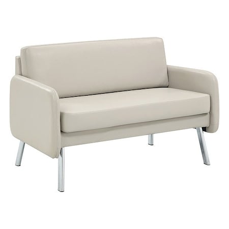 Office Star Products Sofa, CreamFauxLeather350lbCapUnassembled SL5602-PD28