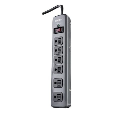 Southwire SurgeProtector, Gray, 4-1/4in, 6Outlets 41546