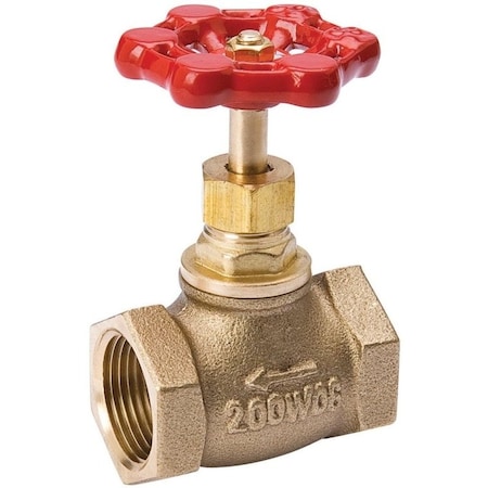 B & K ProLine Series Globe Valve, 1/2 in Connection, IPS, 125/200 psi Pressure, Brass Body 106-003NL