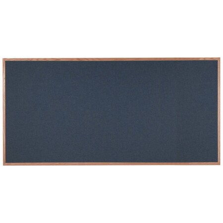 Aarco Designer Fabric Bulletin Board w/ an Oak Frame, Frame: Clear Lacquer, Board: Black 48''Hx96''W OF4896028