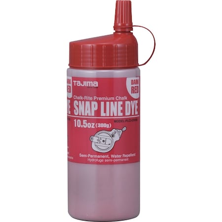 Tajima 10-1/2 Oz. Red Snap-Line Dye Chalk Line Chalk PLC3DR300