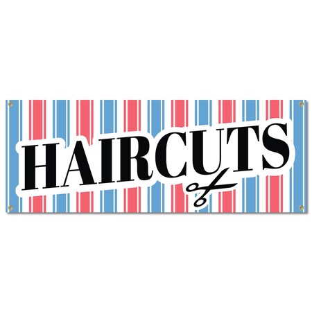 Signmission Haircuts, 18 Inch, Banner B-30385