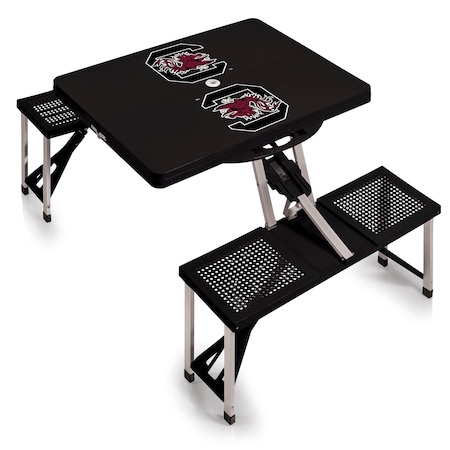 Picnic Time Family Of Brands South Carolina Gamecocks - Picnic Table Portable Folding Table, Black 811-00-175-524-0