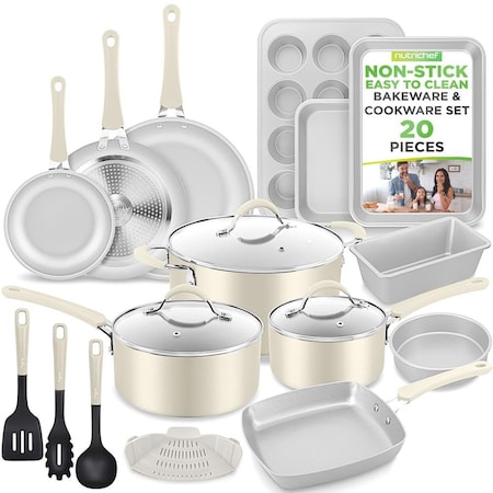 Nutrichef 20-Piece Non-Stick Bakeware and Cookware Set NCCW20SBG