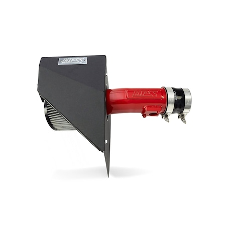 Hps Performance Air Intake Kit with Heat Shield, Red, 827-778R