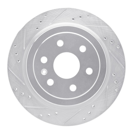 Dynamic Friction Co DFC Brake Rotor - Drilled and Slotted - Silver 631-46045L