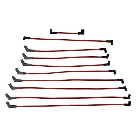 Ford Pre Assembled, Red, 9 Millimeter, Silicone Insulation, 45 Degree Spark Plug Boots, Low Resistance M-12259-R301