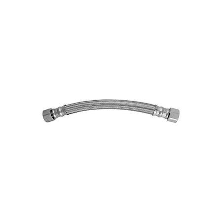 Lasco 10-1342 Braided Water Heater Connector, 3/4 in, FPT, Stainless Steel, 18 in L PP888-3LF
