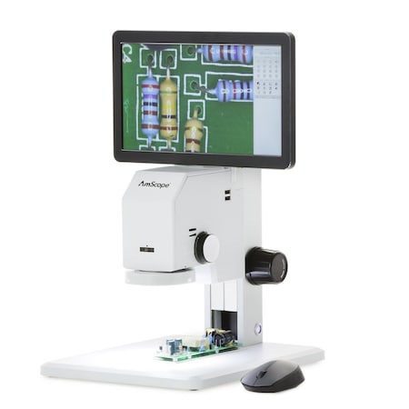 Amscope DM745 2.0MP Digital Microscope for Industrial Inspection w/0.7X-4.5X and 11.6 HD Screen DM745-HDM11
