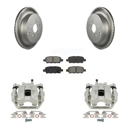 Transit Auto Rear Brake Caliper Coat Rotors & Semi-Metallic Pad Kit For 2009-2013 Suzuki Grand Vitara KCG-100277S