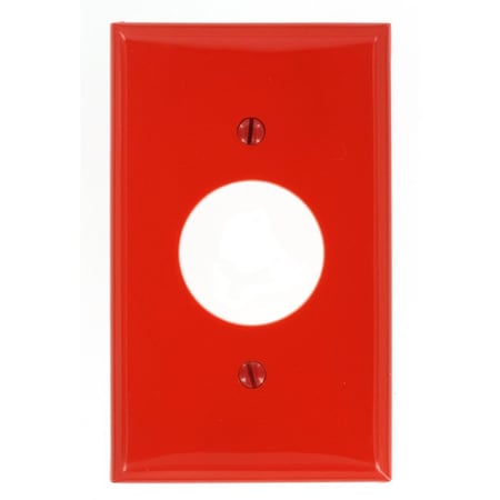 Leviton Receptacle Wallplate, Midway Size, Gang 1, Red PJ7-R