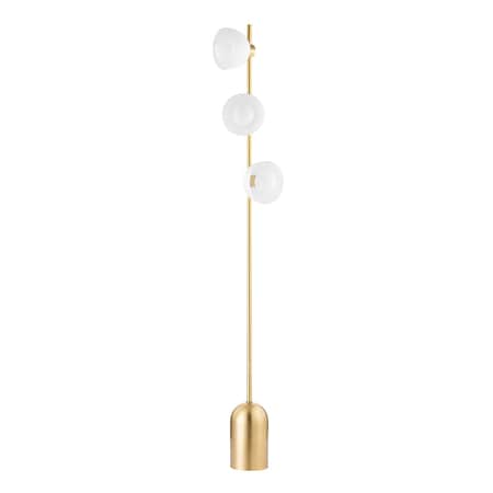Mitzi Belle 3 Light Floor Lamp 8.75 In. Aged Brass HL724403-AGB