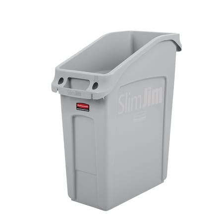 Rubbermaid SLIM JIM 13 GAL TRASH CAN GRAY SMFG2026695