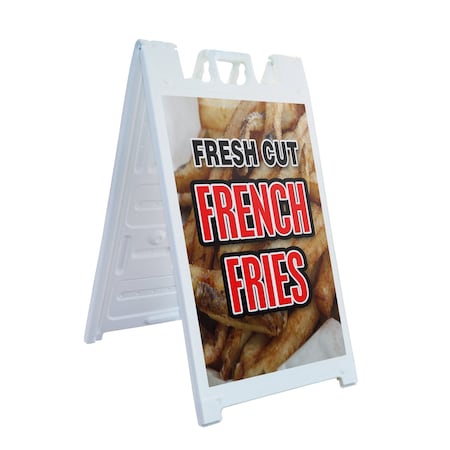 Signmission Fresh Cut French Fries, A-Frame & 2 Sign Inserts, Heavy-Duty Plastic Frame SBHD-C-2436-Fresh Cut French Fries