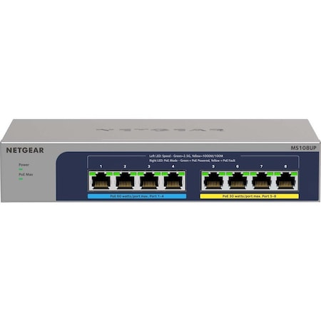 Netgear 8-PORT ULTRA60 POE+ MULTI-GIGABIT 2.5G MS108UP-100NAS