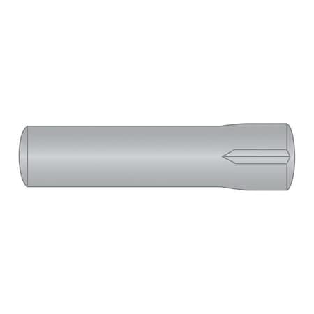 Huyett Type C Grooved Pin, 300 Stainless Steel, 0.250 in Dia x 0.248 in Small End Dia x 1.500 in Length GPS-0250-1500-C