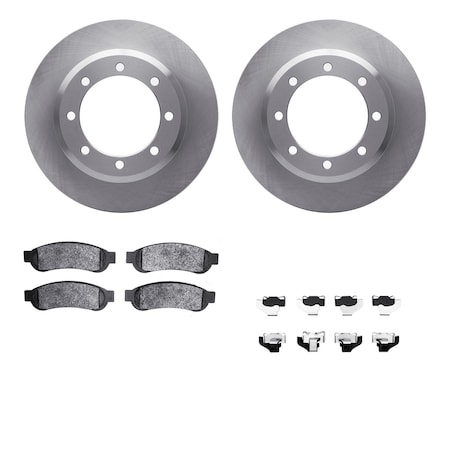 Dynamic Friction Co DFC Brake Rotor- Heavy Duty Brake Pad includes Hardware 6412-54255