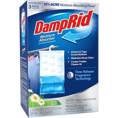 Damprid Hanging Moisture Absorber, 15.4 oz Box, Solid, Fresh, Odorless FG83FSSB