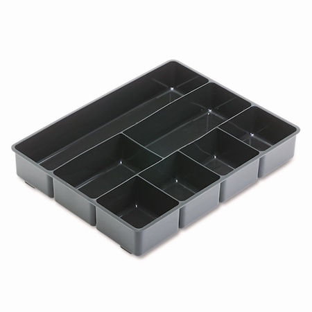 Rubbermaid Extra Deep Desk Drawer Director Tray, Plastic, Black 11906ROS