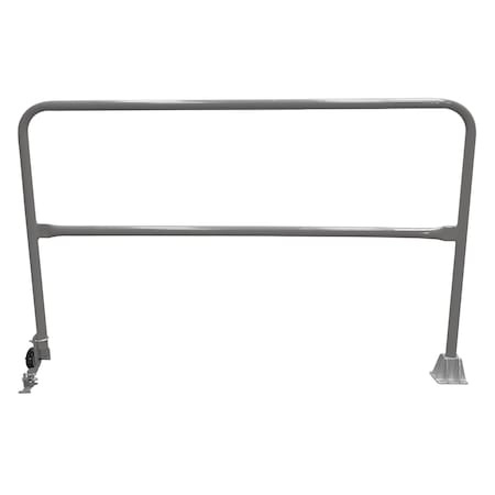 Vestil Steel Dock Safety Swing Gate 6 Ft. Length Gray Semi Gloss SSG-6-GYSG