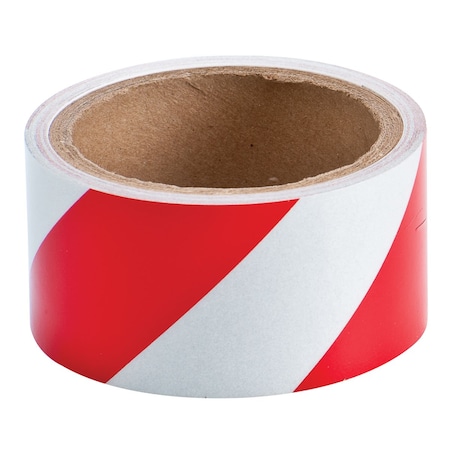 Brady Reflective Tape, Red/White, Roll of 30 Feet 78131