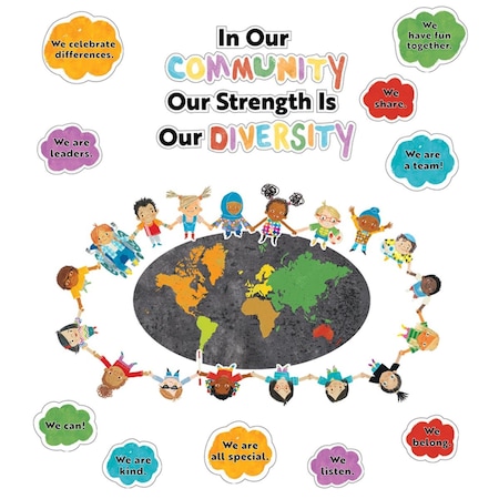 Carson Dellosa Our Strength Is Our Diversity Borders for Grade PK-5, Multi Color CA103941