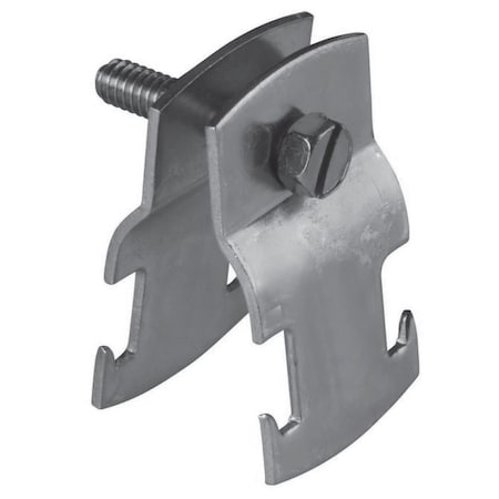 Newhouse Electric 1.5 in. Universal Pipe Clamp for Strut Channel Accessory in Silver PC112