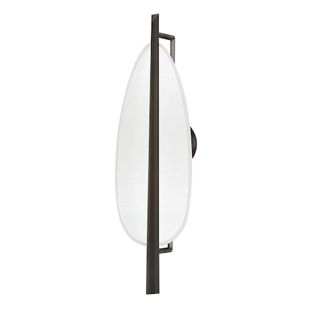 Hudson Valley Lighting Ithaca 1 Light Wall Sconce 8 In. Black Nickel/White Plaster 1170-BLNK/WP
