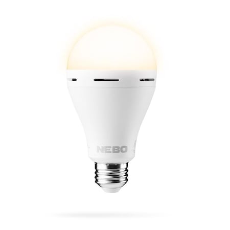 Nebo A19 E26 Medium Battery Backup LED Bulb Adjustable White 60 Watt Equivalence NEB-ARE-0003