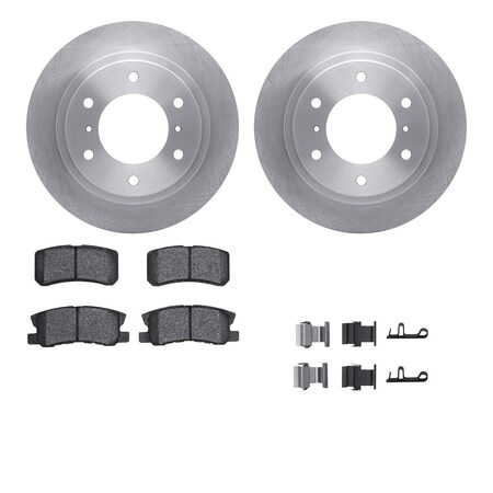 Dynamic Friction Co DFC Brake Rotor with 5000 Brake Pads and Hardware Kit 6512-72293