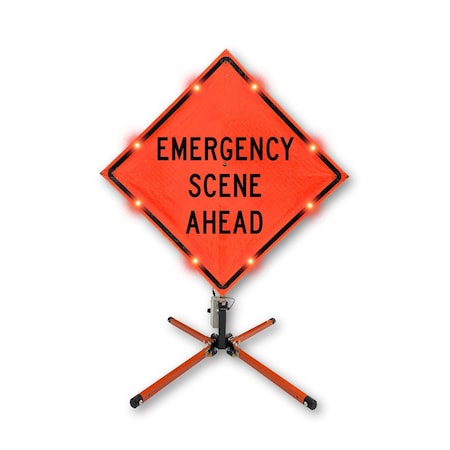 Stop-Lite Emergency Scene Ahead LED Roll Up Sign RL-ESA-3600H1