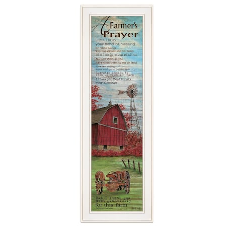 Homeroots Farmers Prayer 1 White Framed Print Wall Art 404798