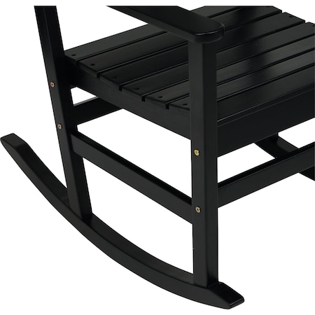 Outdoor Expressions Black HDPE Rocking Chair EY8003BK