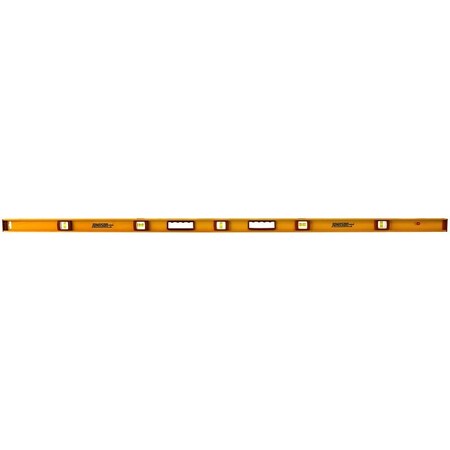 Johnson 1234-7800 I-Beam Level, 78 in L, 5-Vial, Magnetic, Aluminum, Yellow 1254-7800