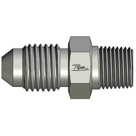 Piper Hydraulic Adapter 1/4in. Male Jic X 1/8in. Male Pipe, Straight, 10PK 0100-04-02