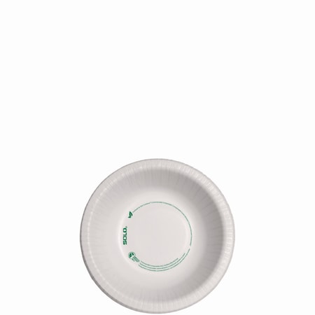 Solo Compostable Paper Dinnerware, ProPlanet Seal, Bowl, 12 oz, White, 125PK HB12-PLANET