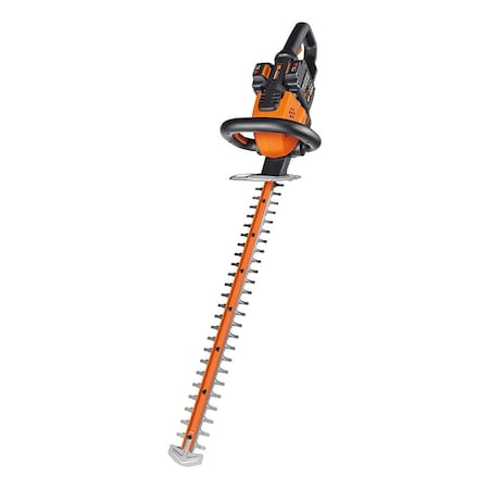 Worx 40V Cordless 24in Hedge Trimmer with Rotating Handle, includes Batteries 2x20V & Dual Charger WG284.1