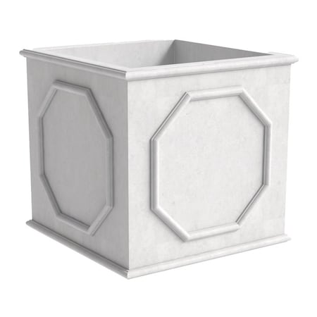 Leisuremod Sprout Square Fiberstone & MgO Clay Planter with Protective Cover, Weatherproof, No Assembly SP8W