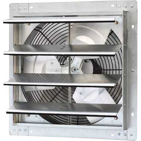 Iliving Silver 1200 CFM 16 in. Electric Powered Gable Mount Shutter Fan/Vent ILG8SF16V