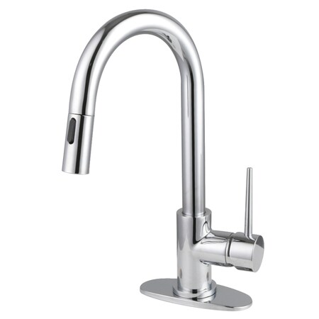 Kingston Brass Single-Handle Pull Down Sprayer Bar Faucet, Polished Chrome LS2461NYL