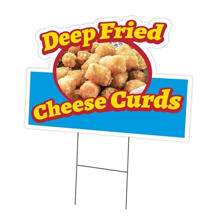 Signmission Deep Fried Cheese Curds Die Cut Yard & Stake plastic window, 1824-Deep Fried Cheese Curds C-DC-1824-Deep Fried Cheese Curds19