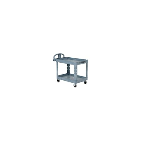 Rubbermaid Commercial Utility Cart, 500 lb Load Capacity, 2 Shelves, 44 in L, 25 1/2 in W, 39 in H, Ergonomic Handle 2192464