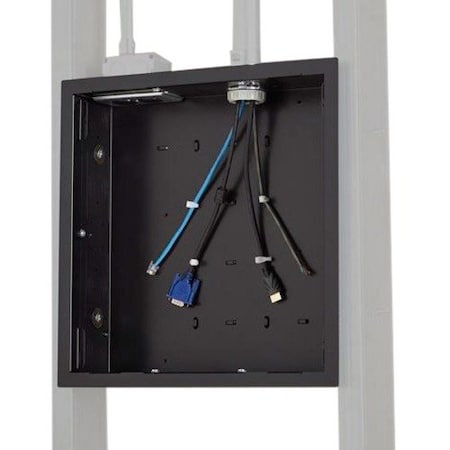 Chief Large In-Wall Storage Box with Flange - For Flat Panel Displays - Black - 1-gang - Black PAC526F