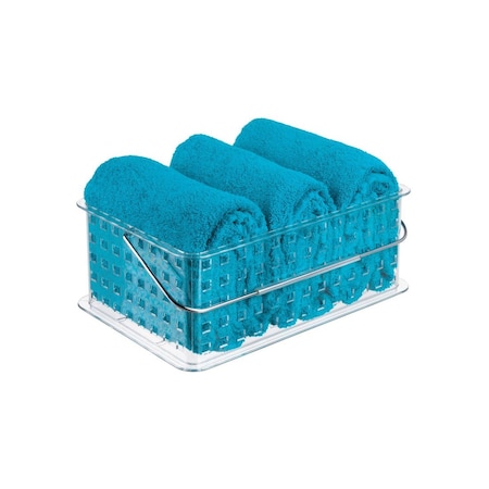 Idesign Storage Basket 8.8in L X 5.3in W X 6.9in H Clear Chrome-Plated 37560