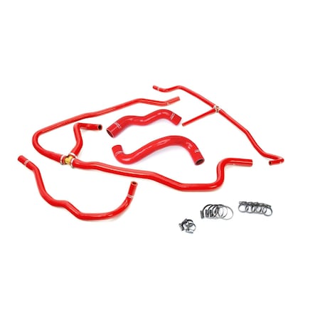 Hps Performance High Temp Reinforced Silicone Radiator and Heater Coolant Hose Kit, Red,  57-1276-RED