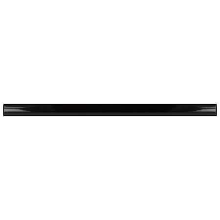 Apollo Tile Arte 0.47 in. x 7.87 in. Glossy Black Ceramic Pencil Tile Trims 0.3 sq. ft./case, 10PK RID88BLKPENGL